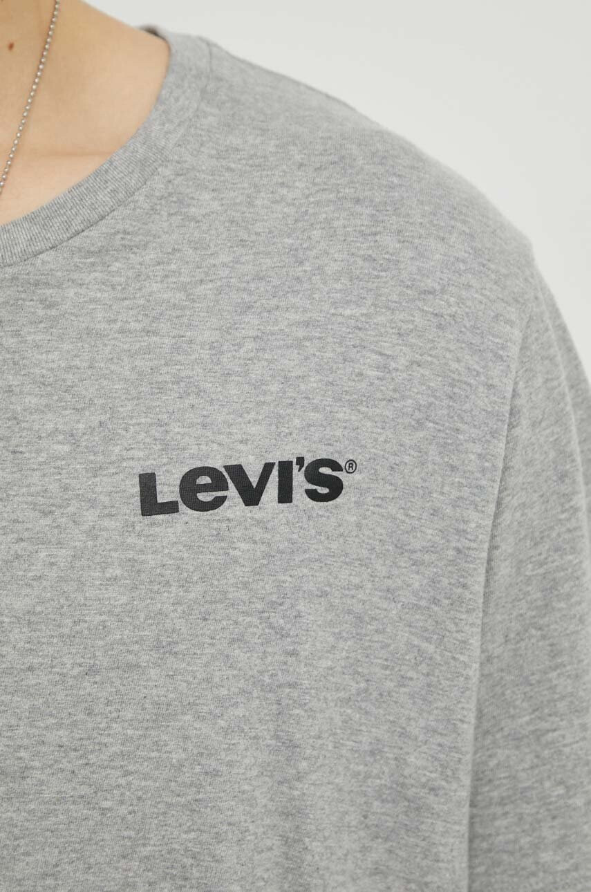 Levi's Памучна тениска в сиво с принт - Pepit.bg