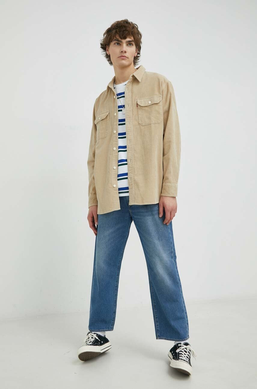 Levi's Памучна тениска с десен - Pepit.bg