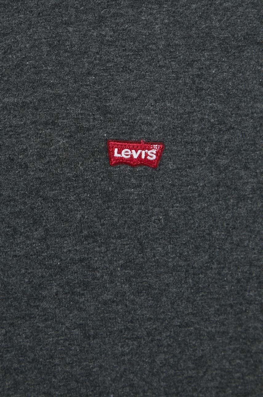 Levi's Памучна тениска в сиво с изчистен дизайн - Pepit.bg