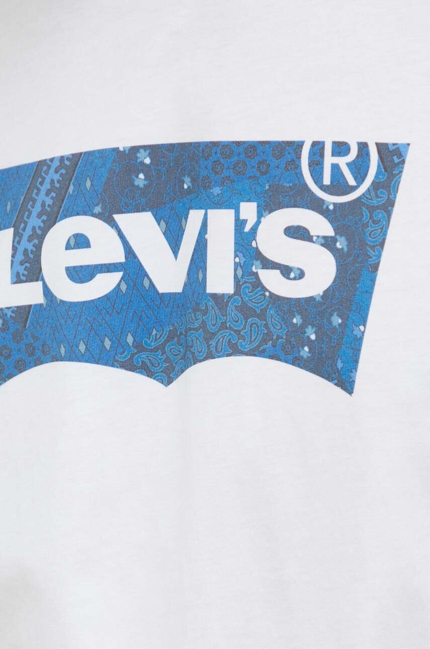 Levi's Памучна тениска в бяло с принт - Pepit.bg