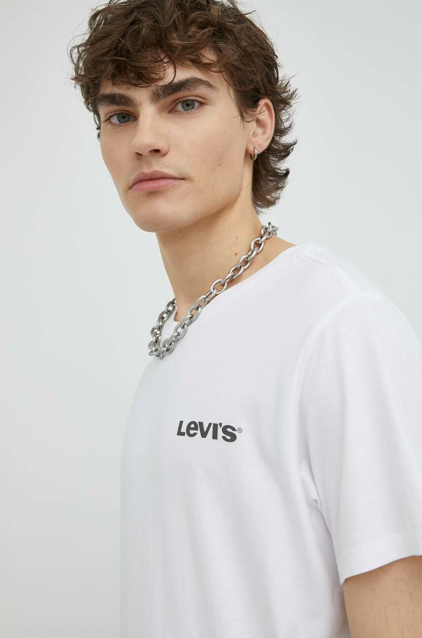 Levi's Памучна тениска в бяло с принт - Pepit.bg