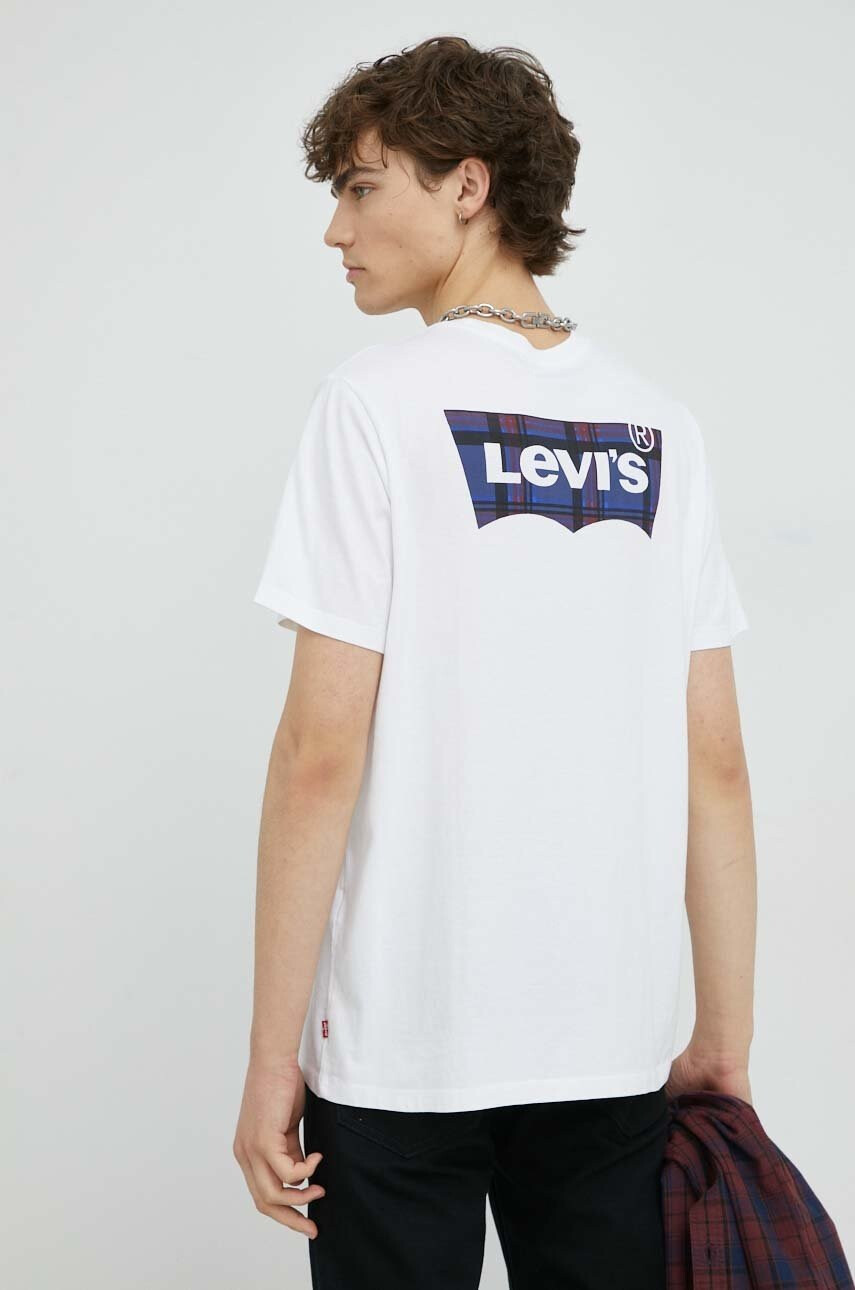 Levi's Памучна тениска в бяло с принт - Pepit.bg
