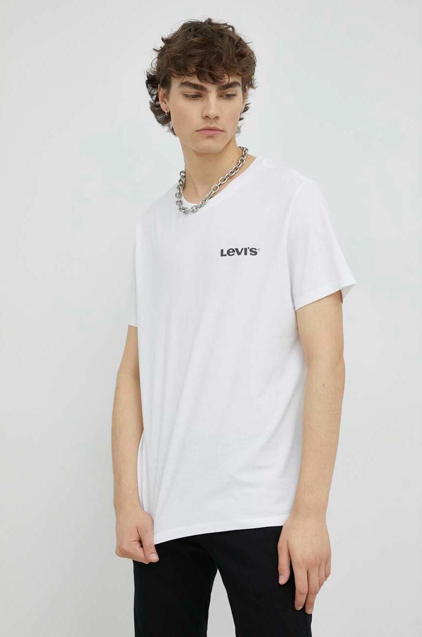 Levi's Памучна тениска в бяло с принт - Pepit.bg