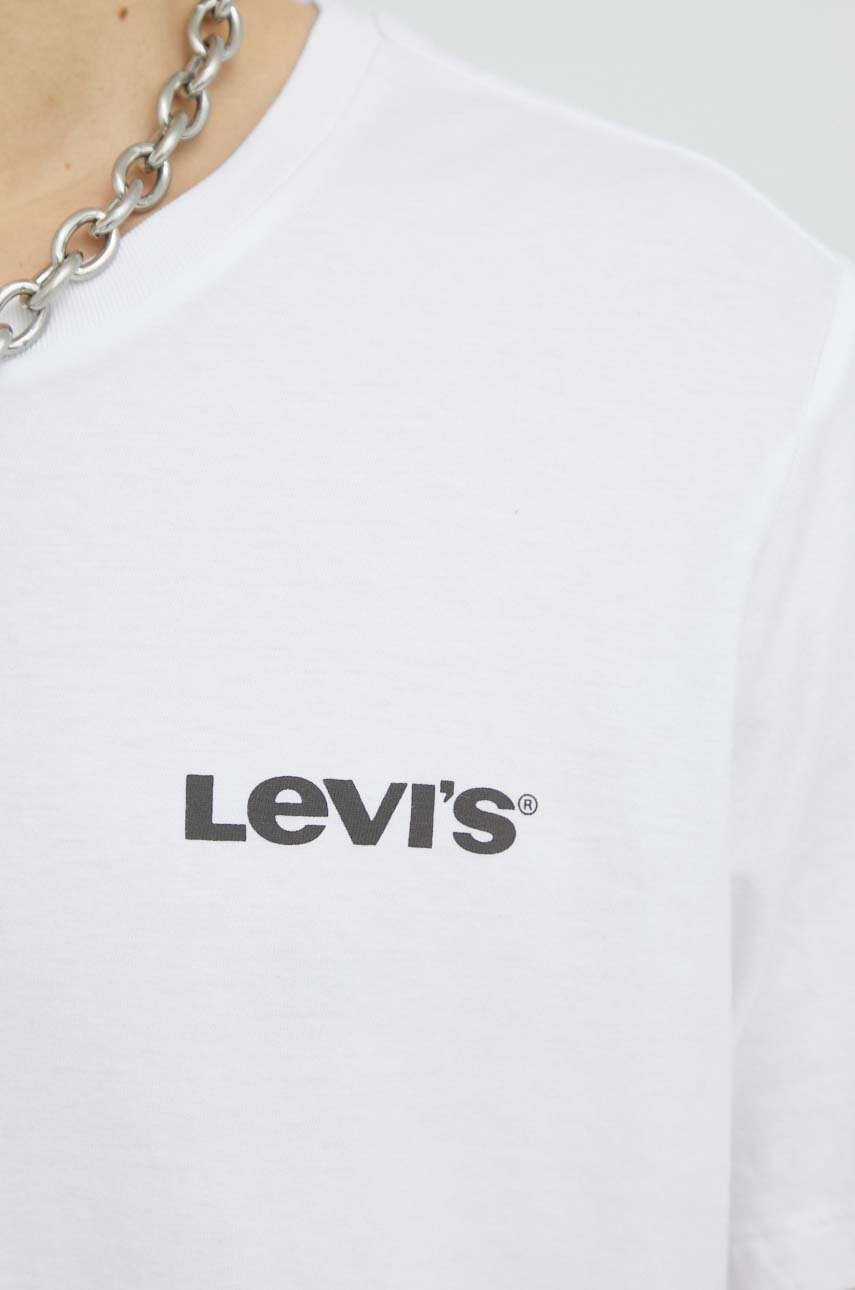 Levi's Памучна тениска в бяло с принт - Pepit.bg