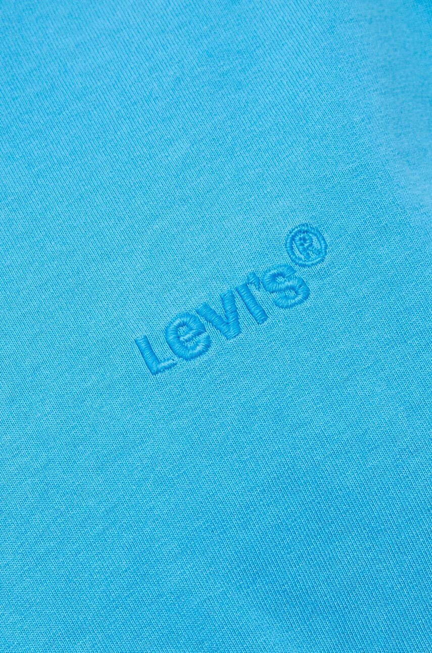 Levi's Памучна тениска в синьо с апликация - Pepit.bg