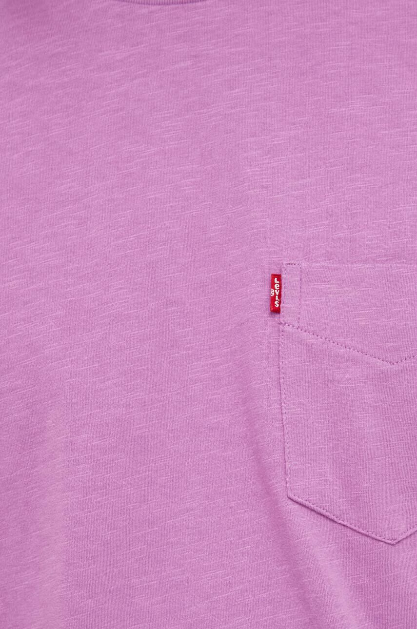 Levi's Памучна тениска в лилаво с изчистен дизайн - Pepit.bg