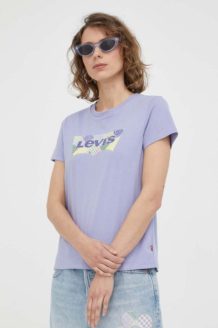 Levi's Памучна тениска в синьо - Pepit.bg