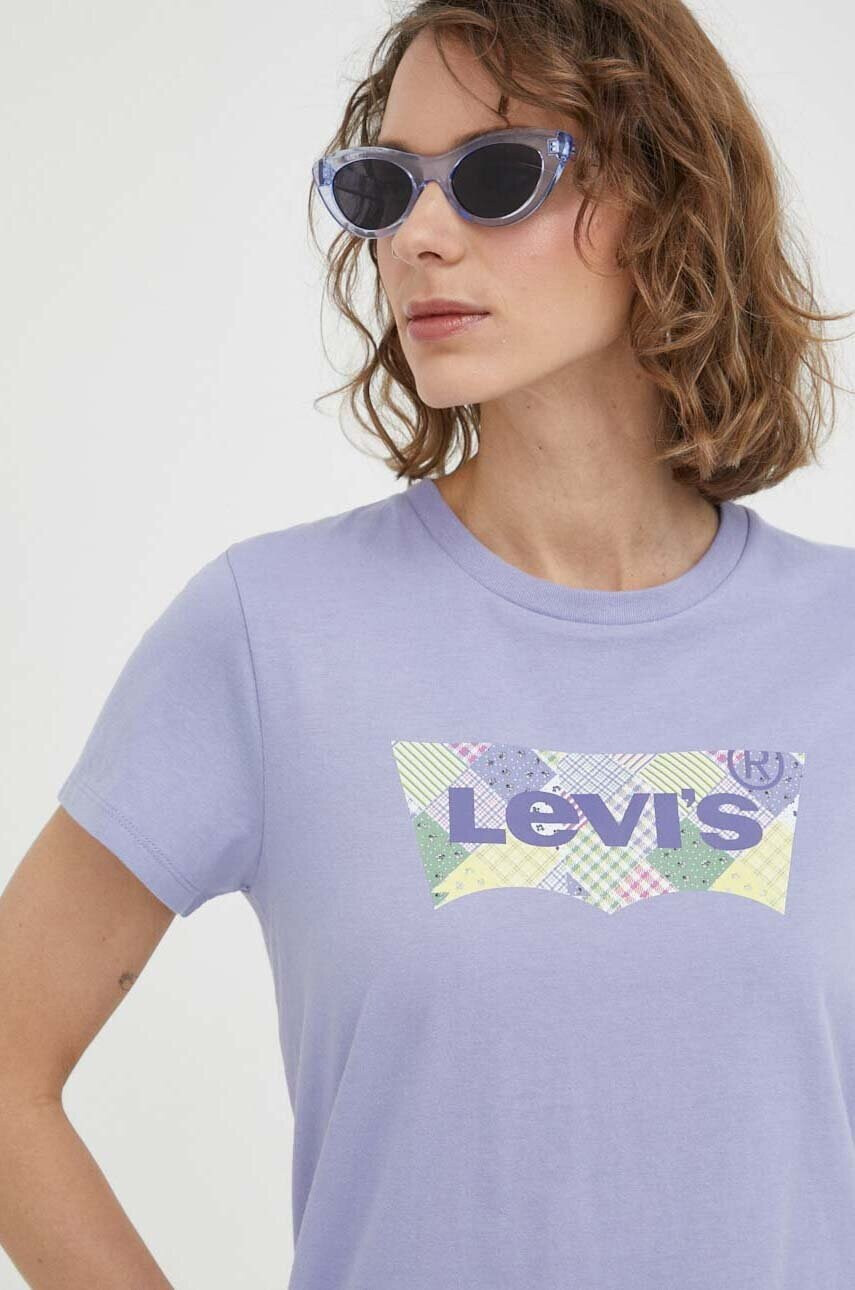 Levi's Памучна тениска в синьо - Pepit.bg