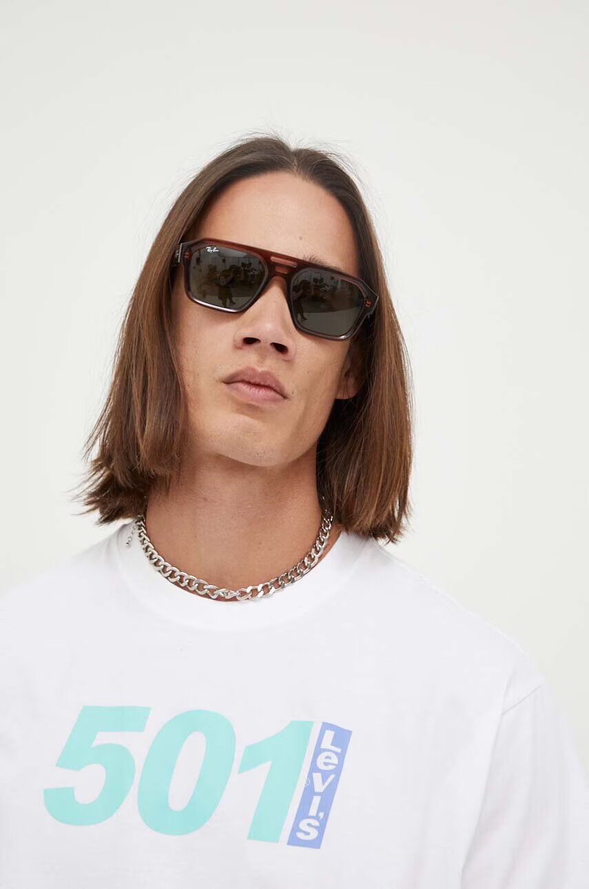 Levi's Памучна тениска в бяло с принт - Pepit.bg