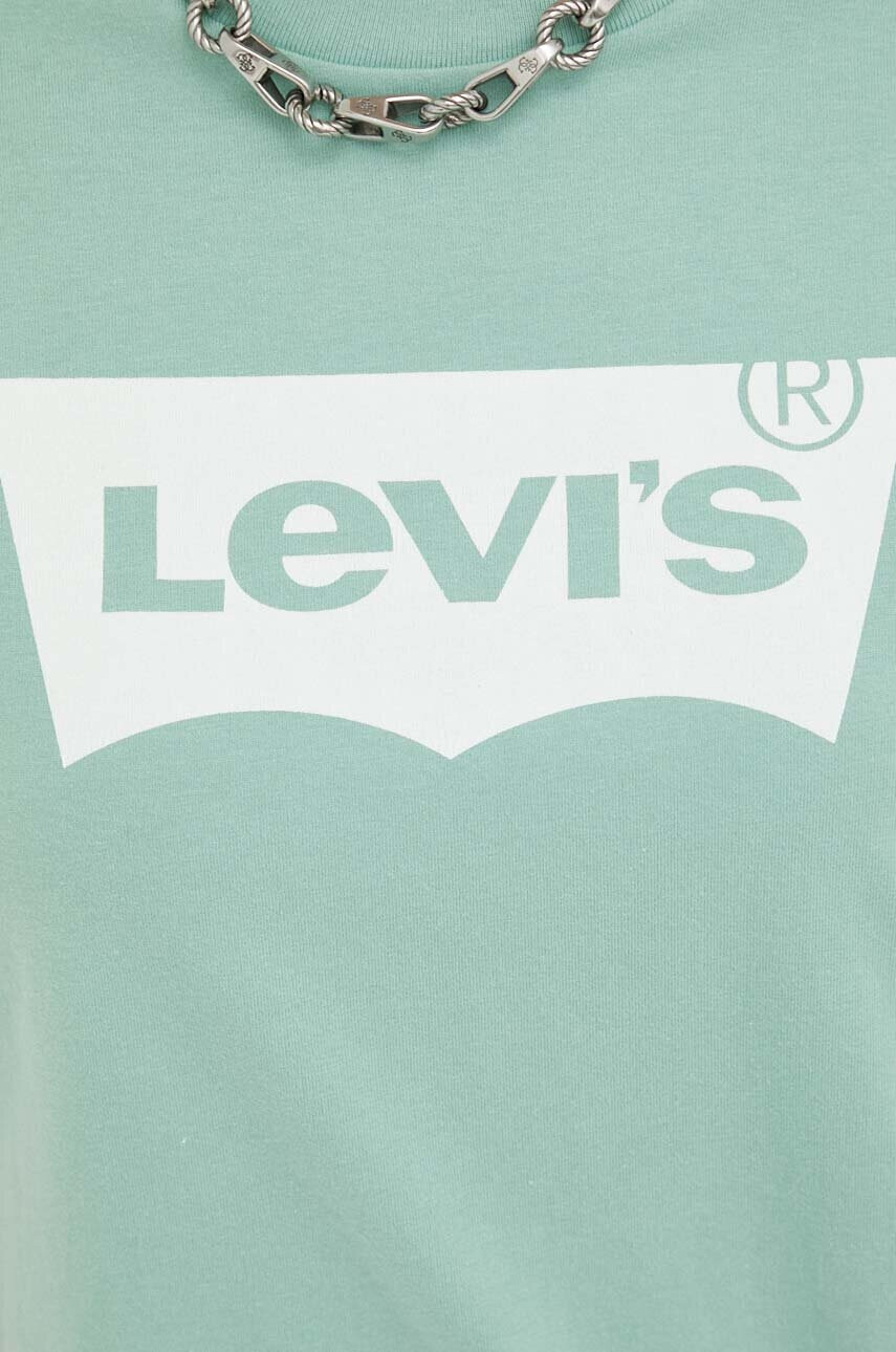 Levi's Памучна тениска в зелено - Pepit.bg