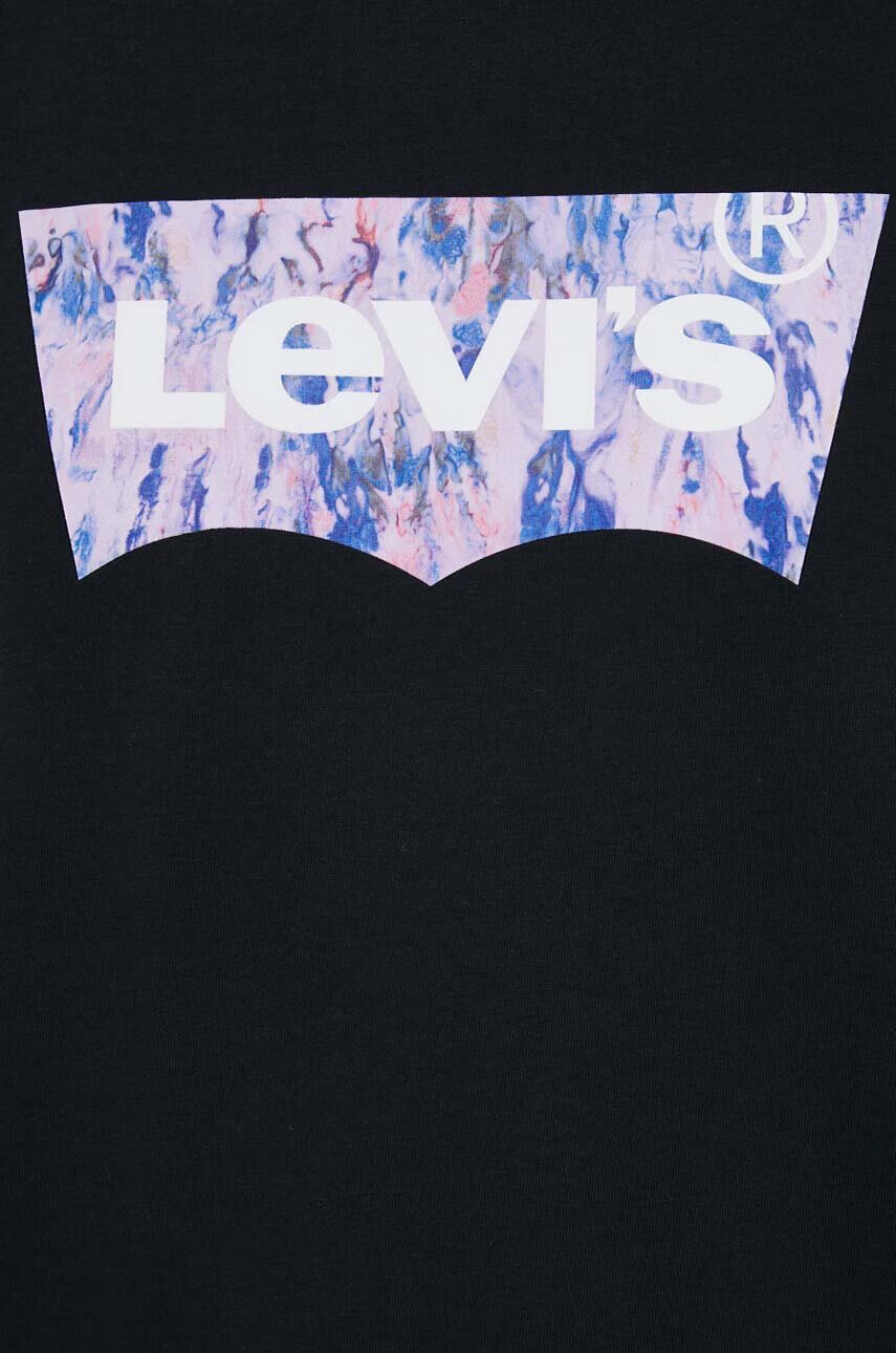 Levi's Памучна тениска в черно с принт - Pepit.bg