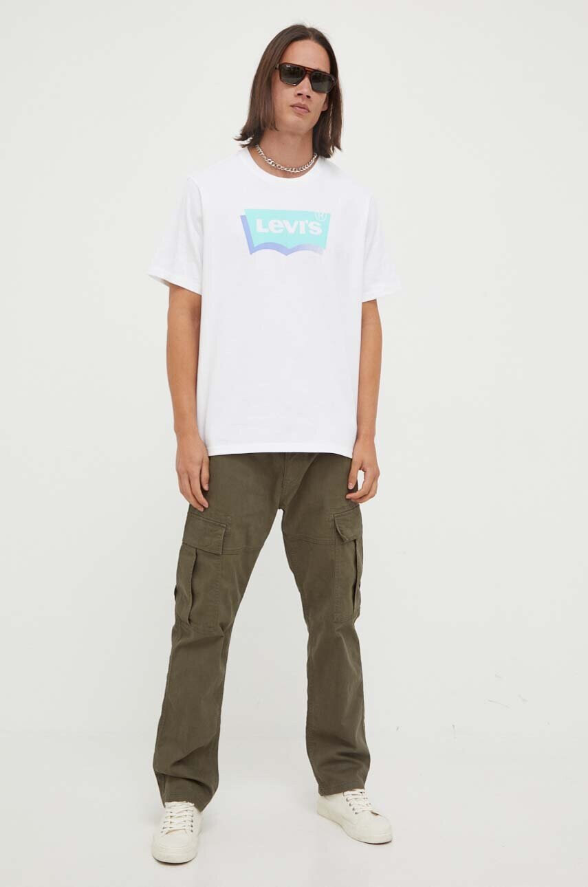 Levi's Памучна тениска в бяло с принт - Pepit.bg
