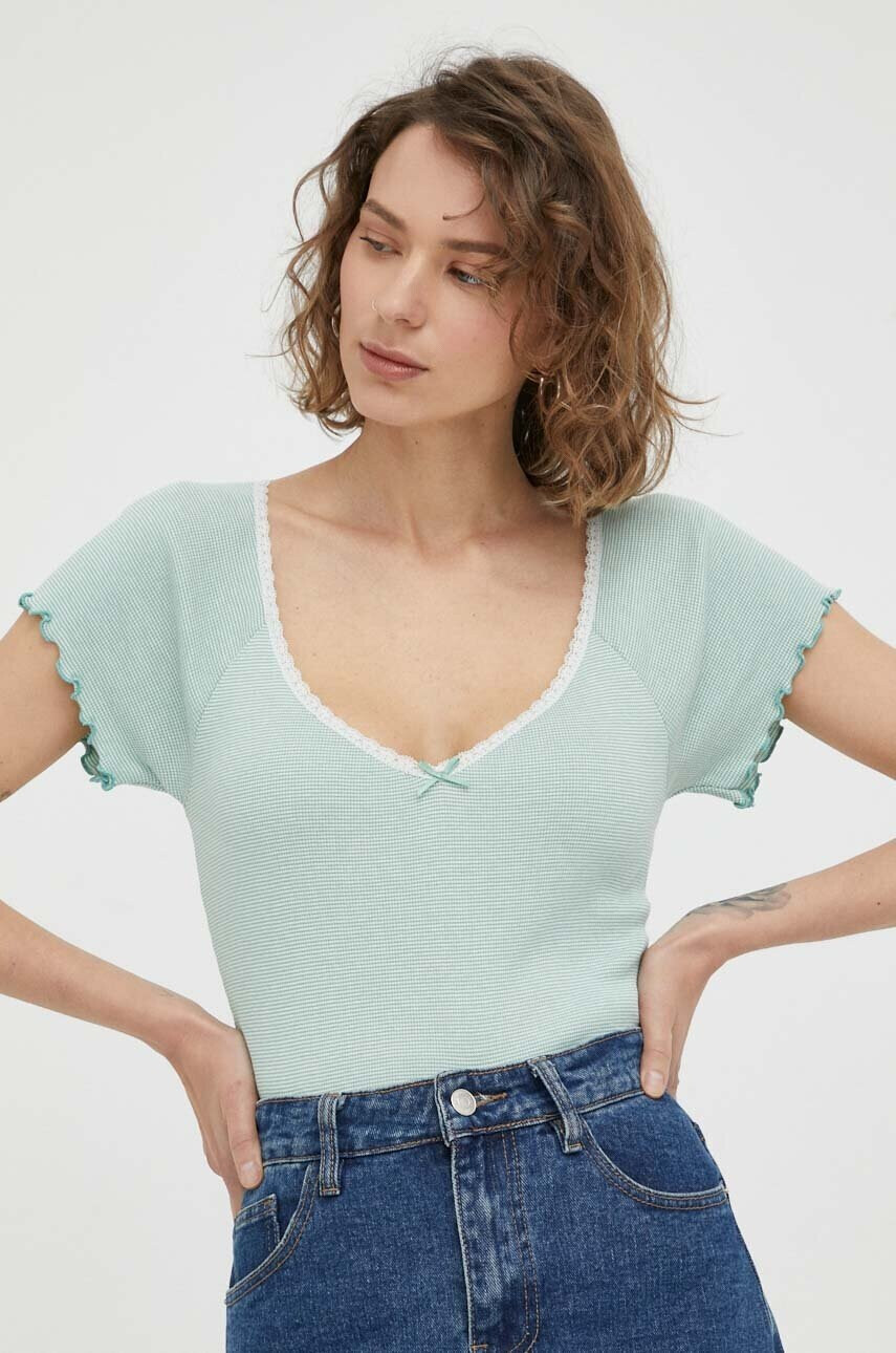 Levi's Памучна тениска в зелено - Pepit.bg