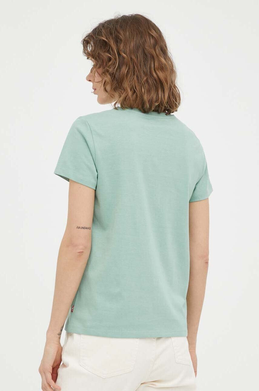 Levi's Памучна тениска в зелено - Pepit.bg