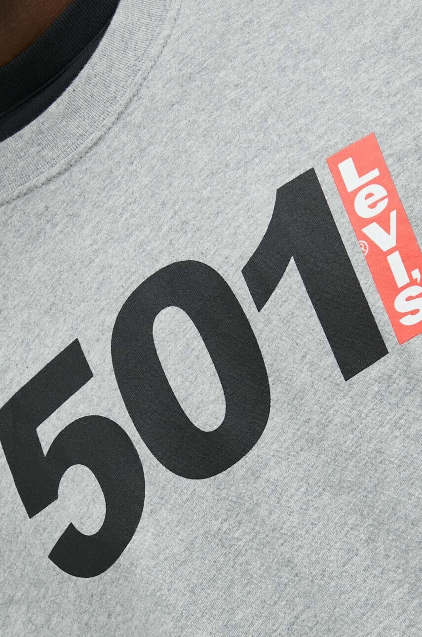 Levi's Памучна тениска в сиво с принт - Pepit.bg