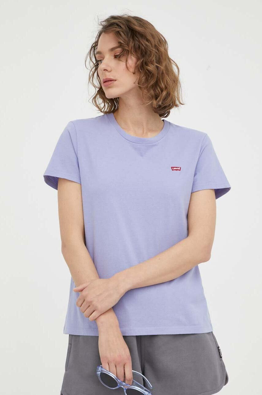 Levi's Памучна тениска в лилаво - Pepit.bg