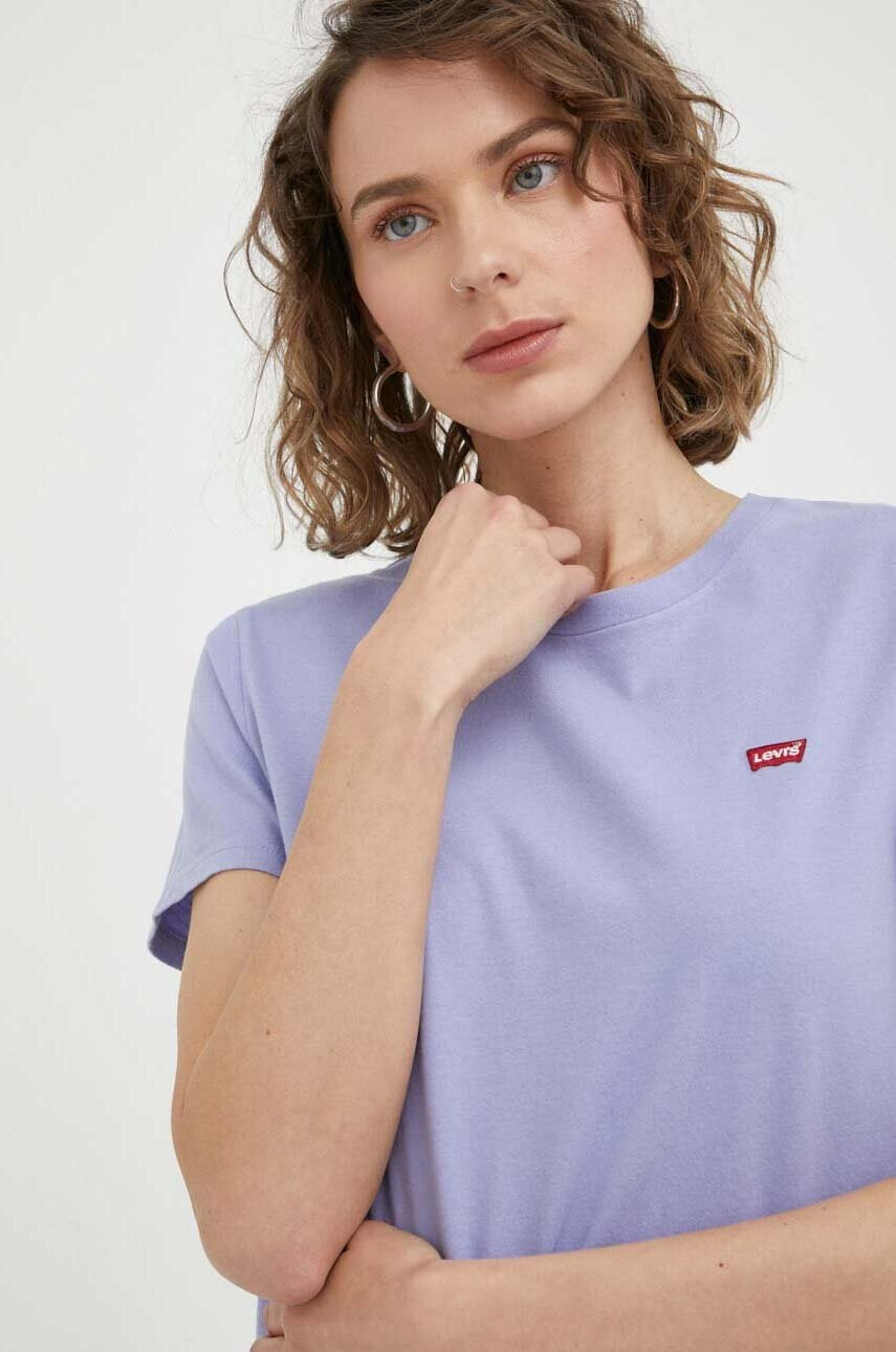 Levi's Памучна тениска в лилаво - Pepit.bg