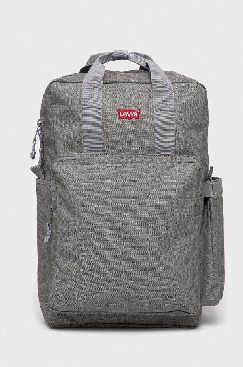 Levi's Раница в сиво голям размер с изчистен дизайн - Pepit.bg