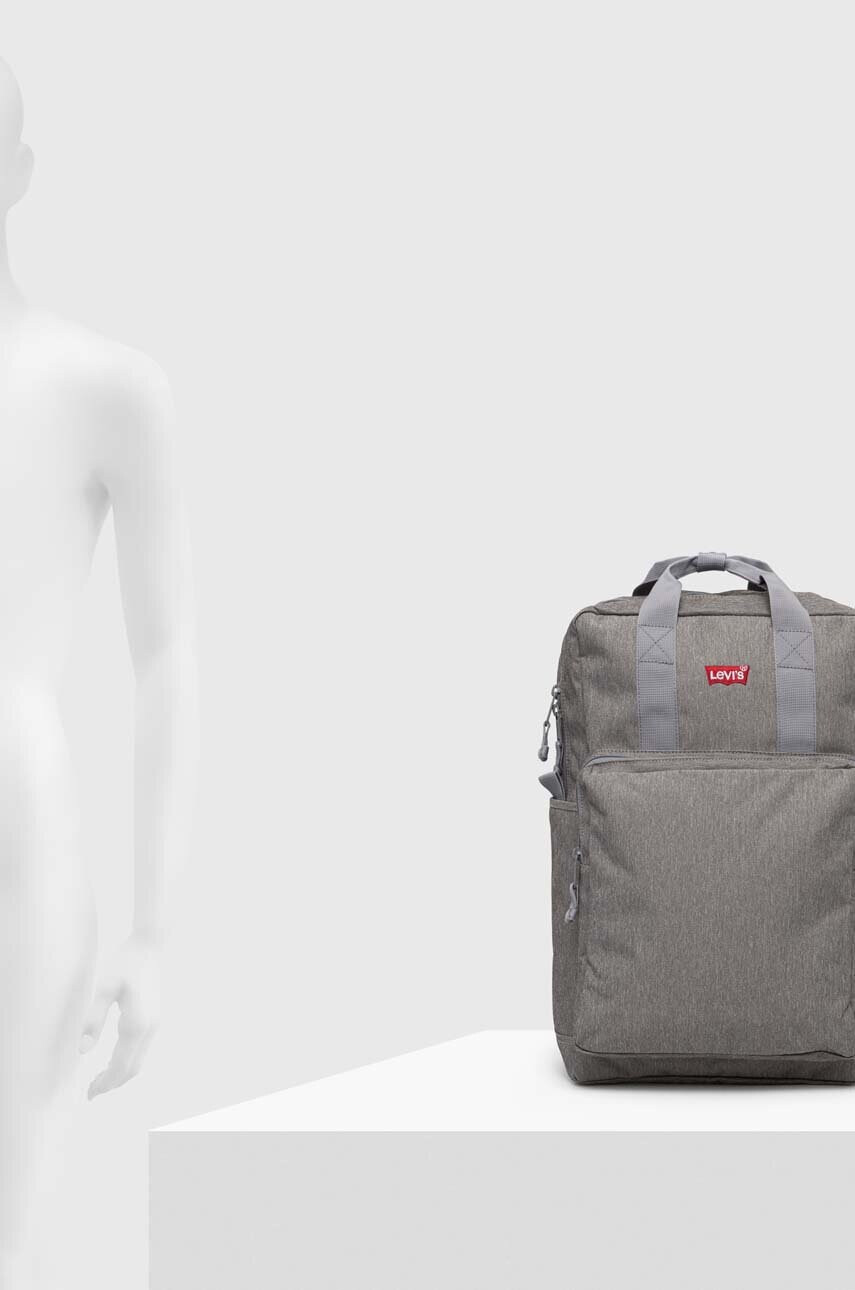 Levi's Раница в сиво голям размер с изчистен дизайн - Pepit.bg