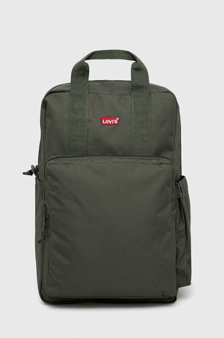 Levi's Раница в зелено голям размер с изчистен дизайн - Pepit.bg