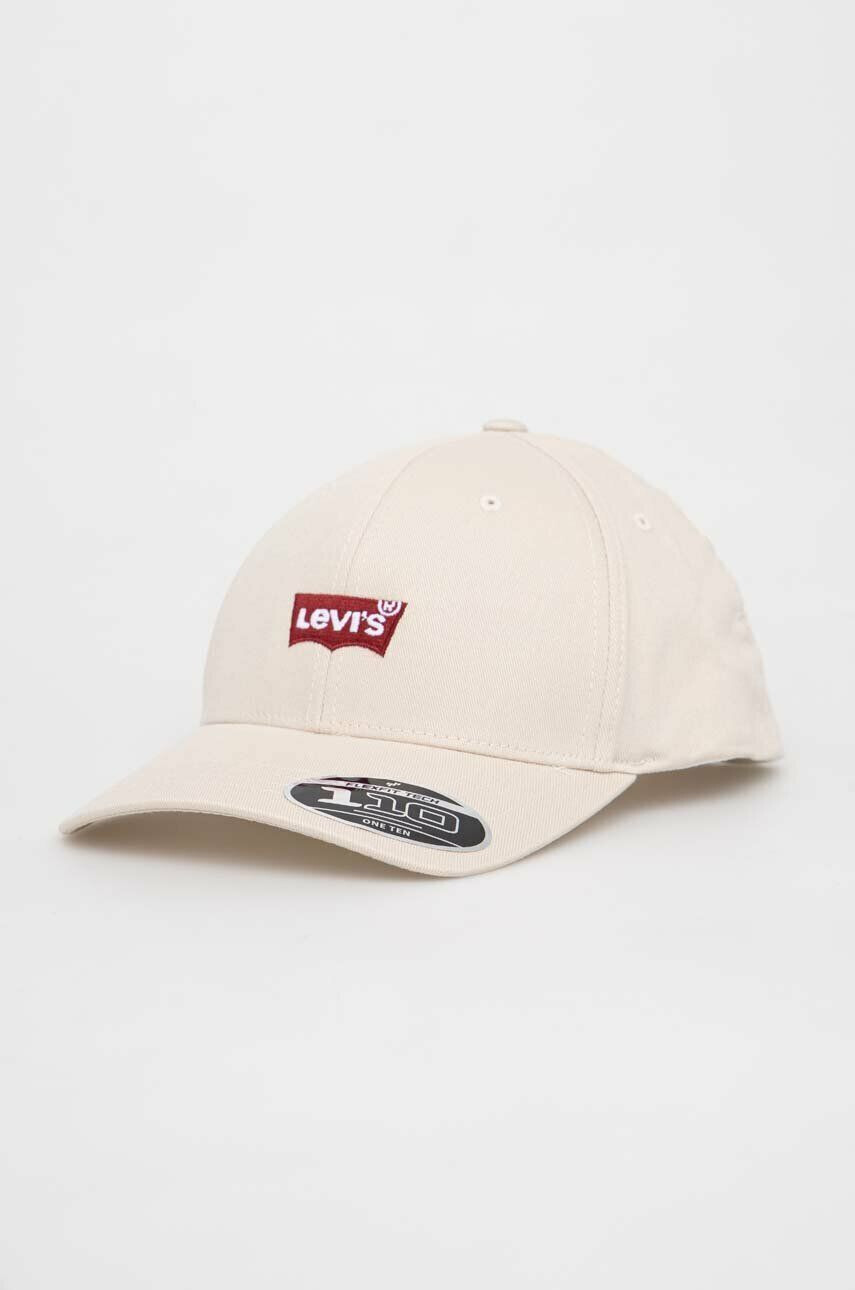 Levi's Шапка с козирка в бежово с апликация - Pepit.bg