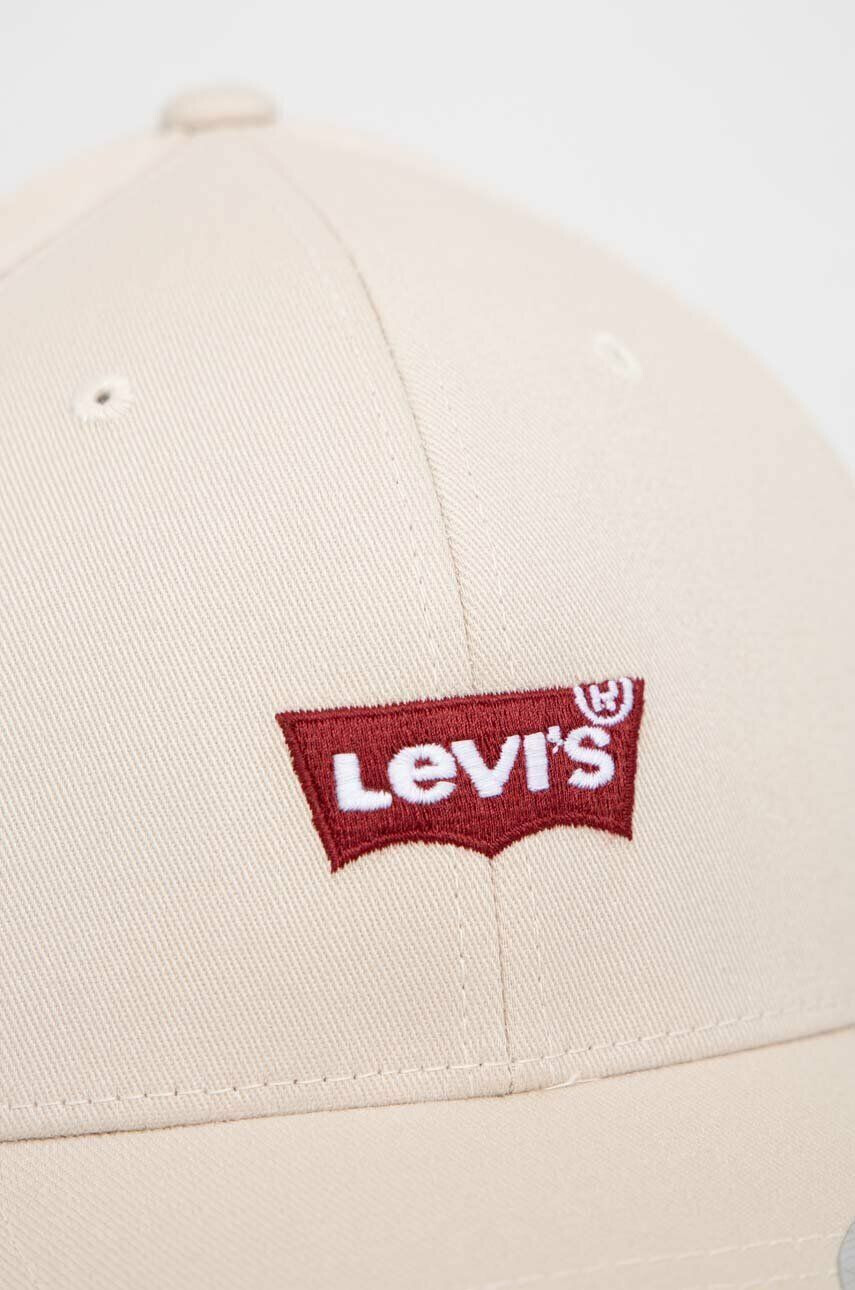 Levi's Шапка с козирка в бежово с апликация - Pepit.bg