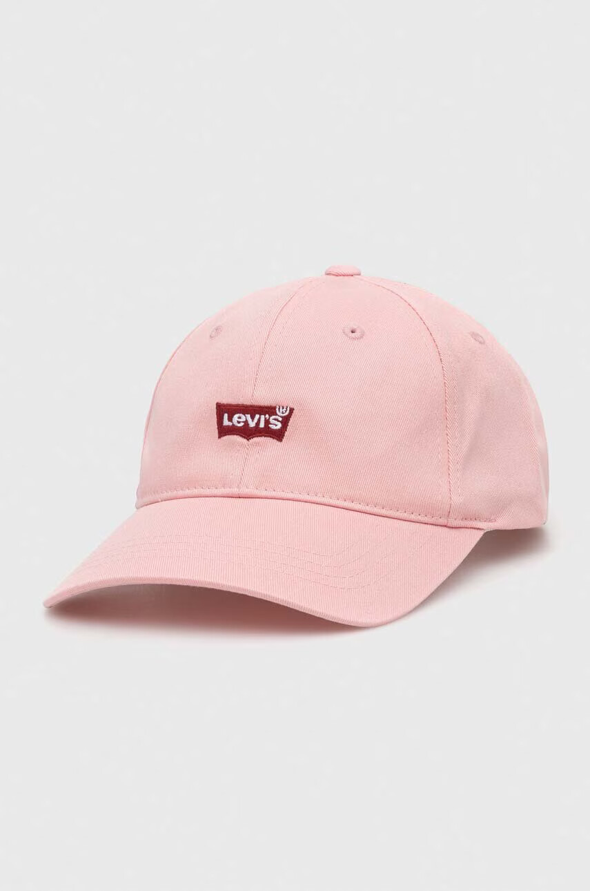 Levi's Шапка с козирка в розово с изчистен дизайн - Pepit.bg