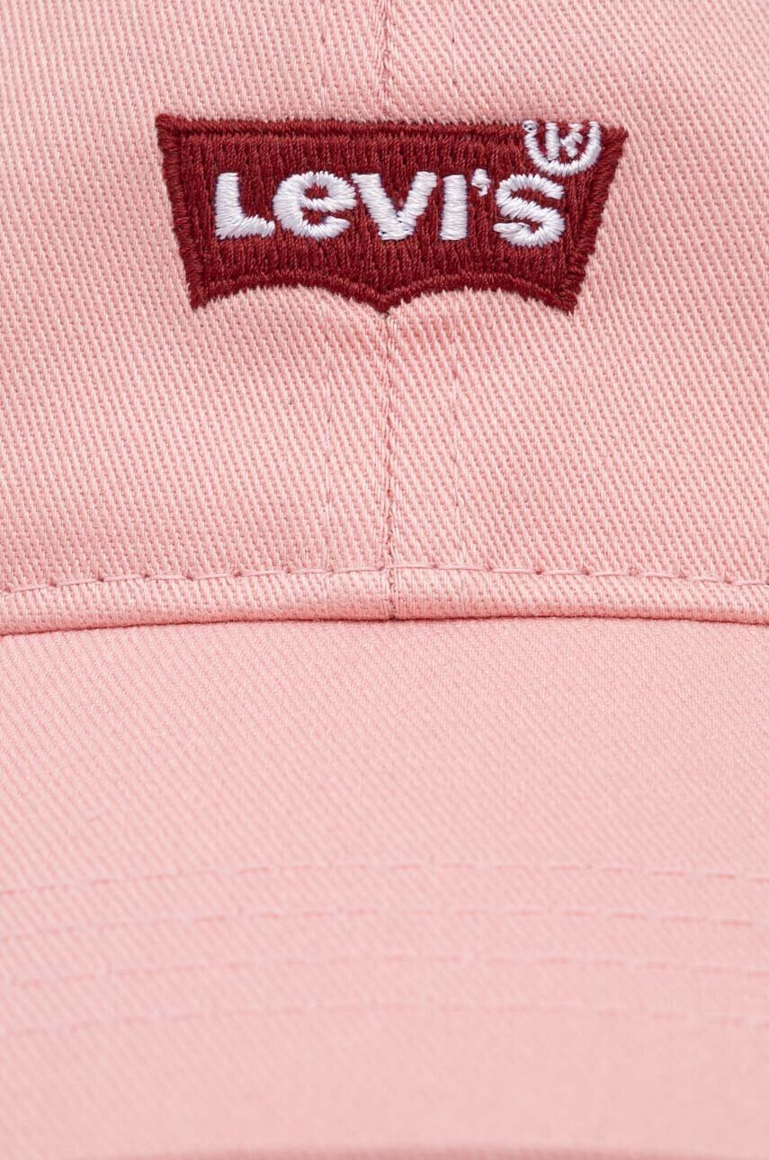 Levi's Шапка с козирка в розово с изчистен дизайн - Pepit.bg