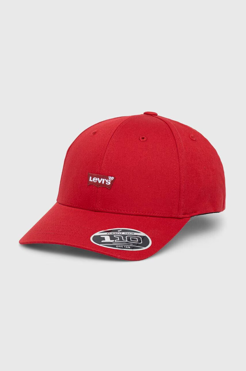Levi's Шапка с козирка в червено с апликация - Pepit.bg