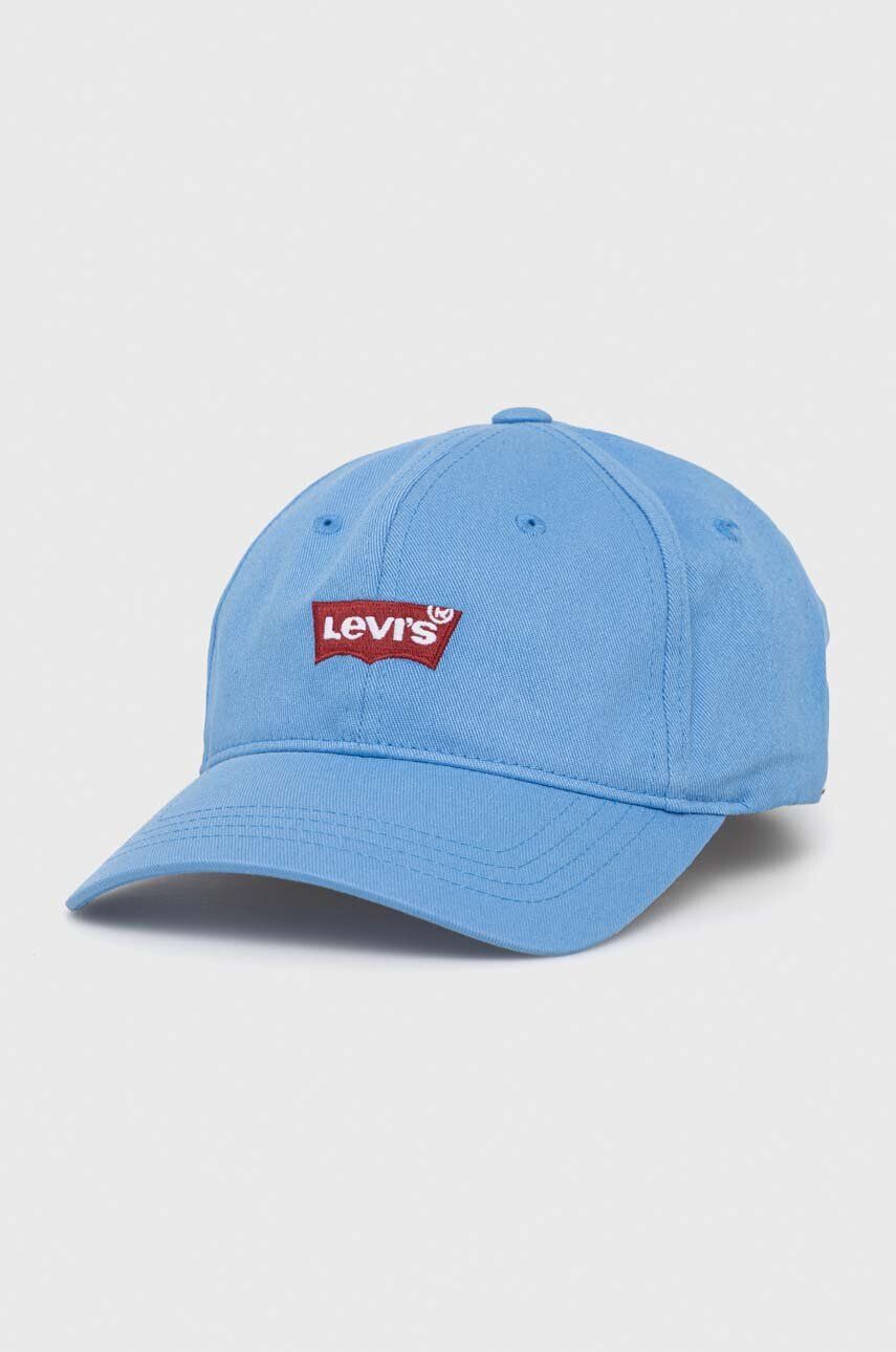 Levi's Шапка с козирка в синьо с апликация - Pepit.bg