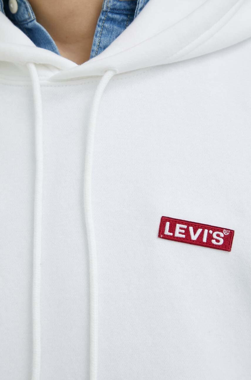 Levi's Суичър в бяло с качулка с изчистен дизайн - Pepit.bg