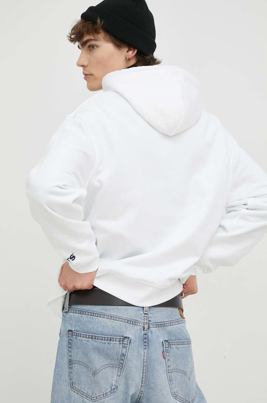 Levi's Суичър в бяло с качулка с принт - Pepit.bg