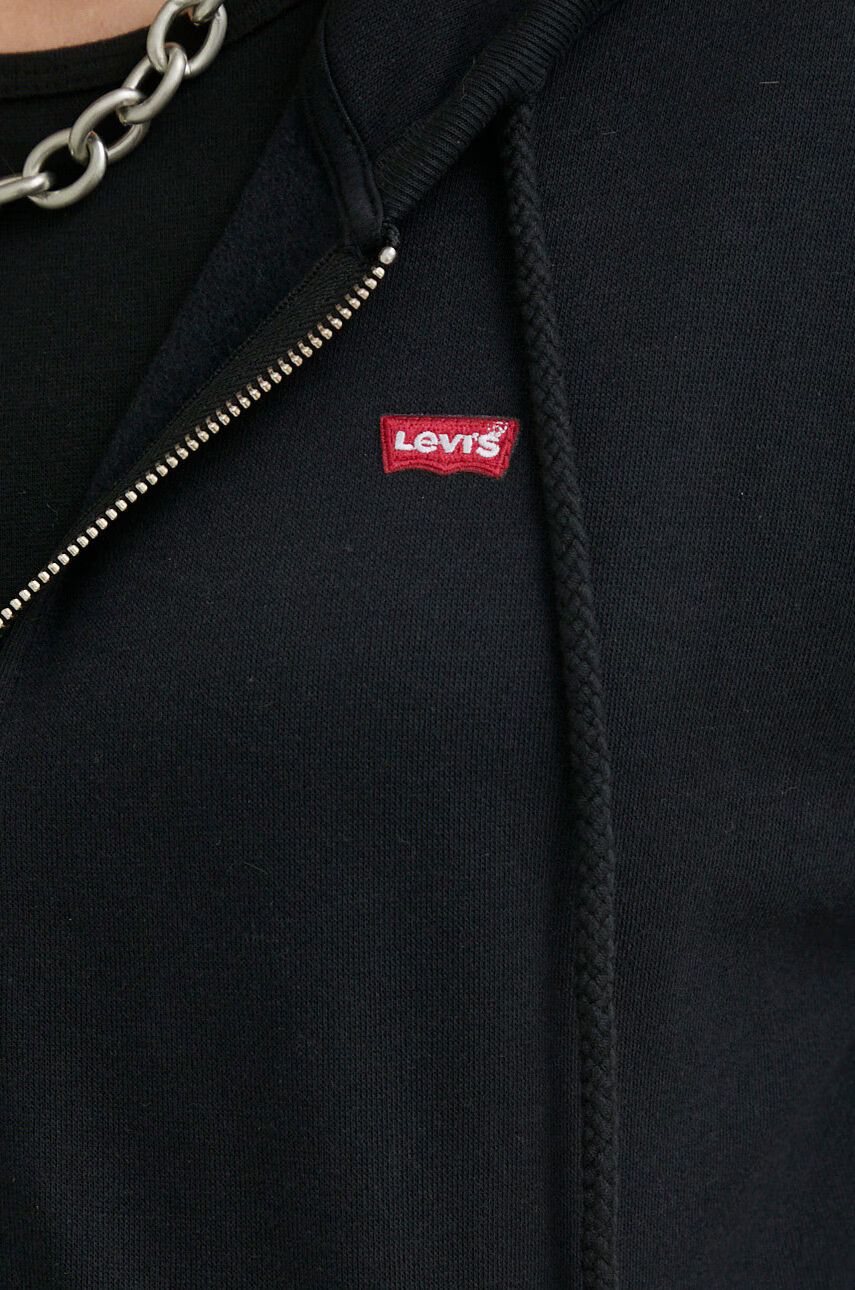 Levi's Суичър в черно с качулка с изчистен дизайн - Pepit.bg