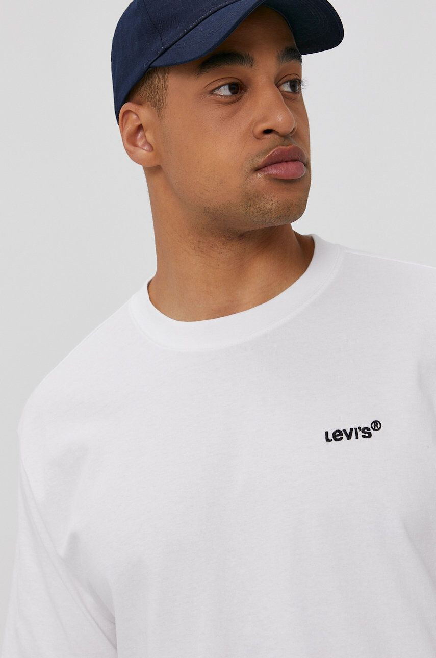 Levi's Тениска мъжка в бяло с изчистен дизайн - Pepit.bg