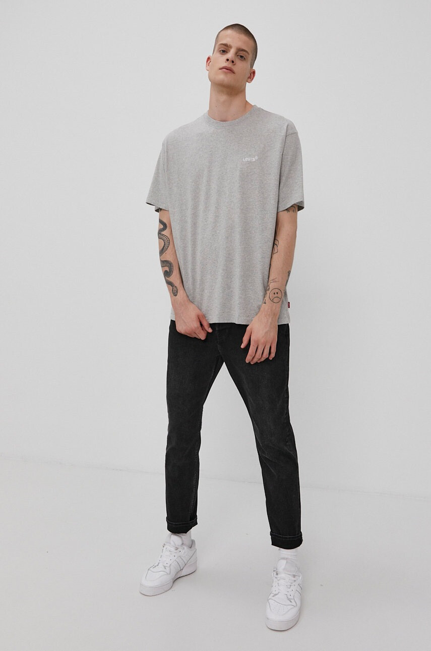 Levi's Тениска мъжка в меланж на сиво - Pepit.bg
