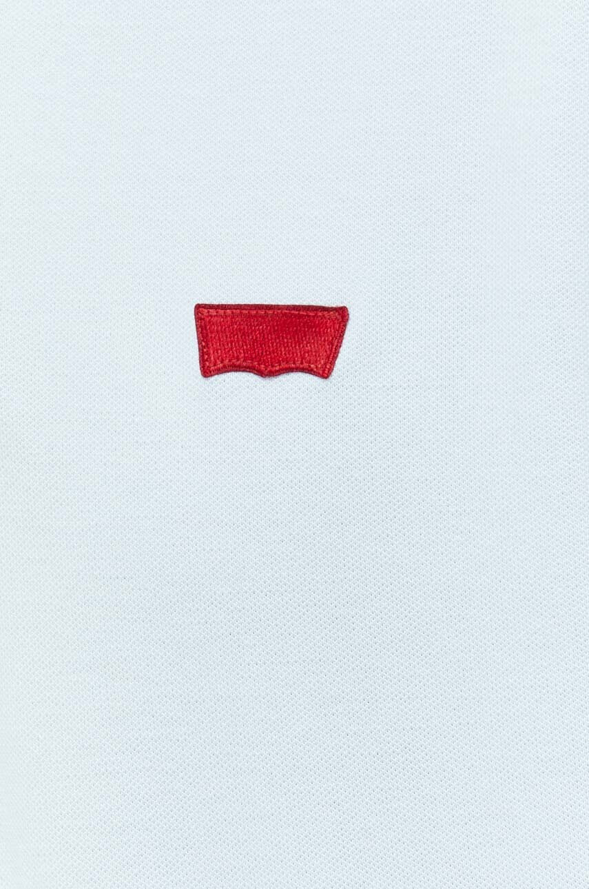 Levi's Тениска с яка в синьо с апликация - Pepit.bg