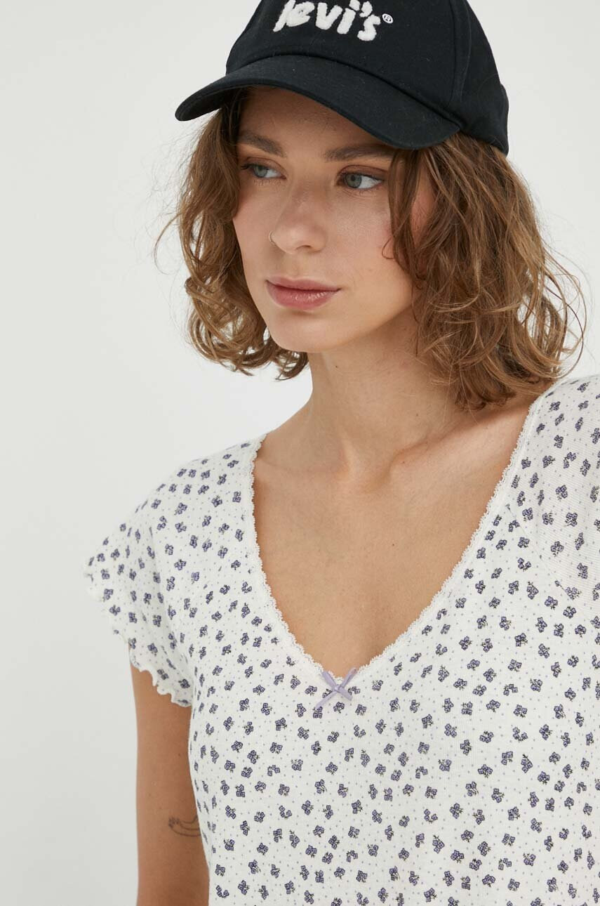 Levi's Тениска с лен в бежово - Pepit.bg