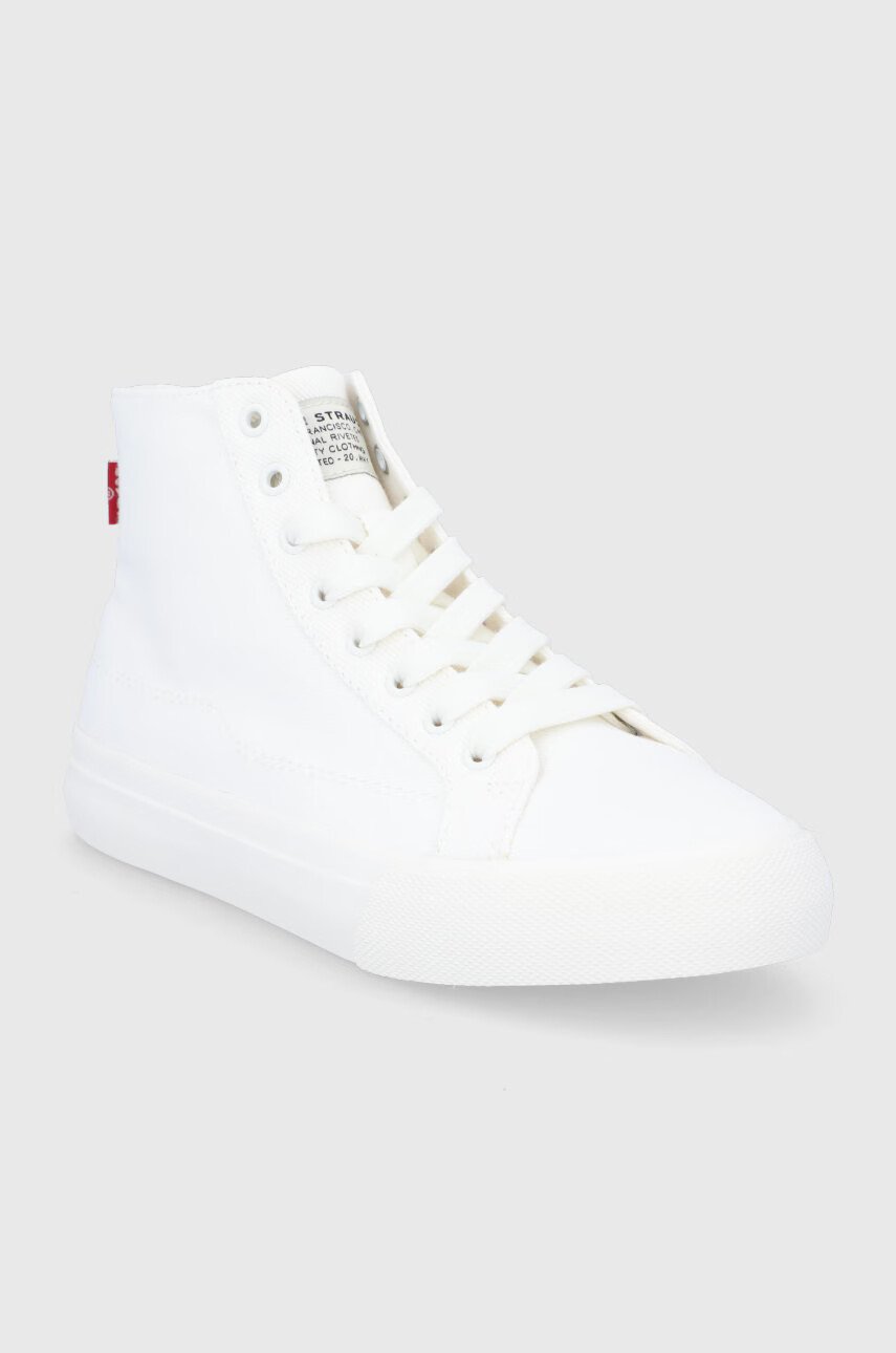 Levi's Високи кецове дамско в бяло - Pepit.bg