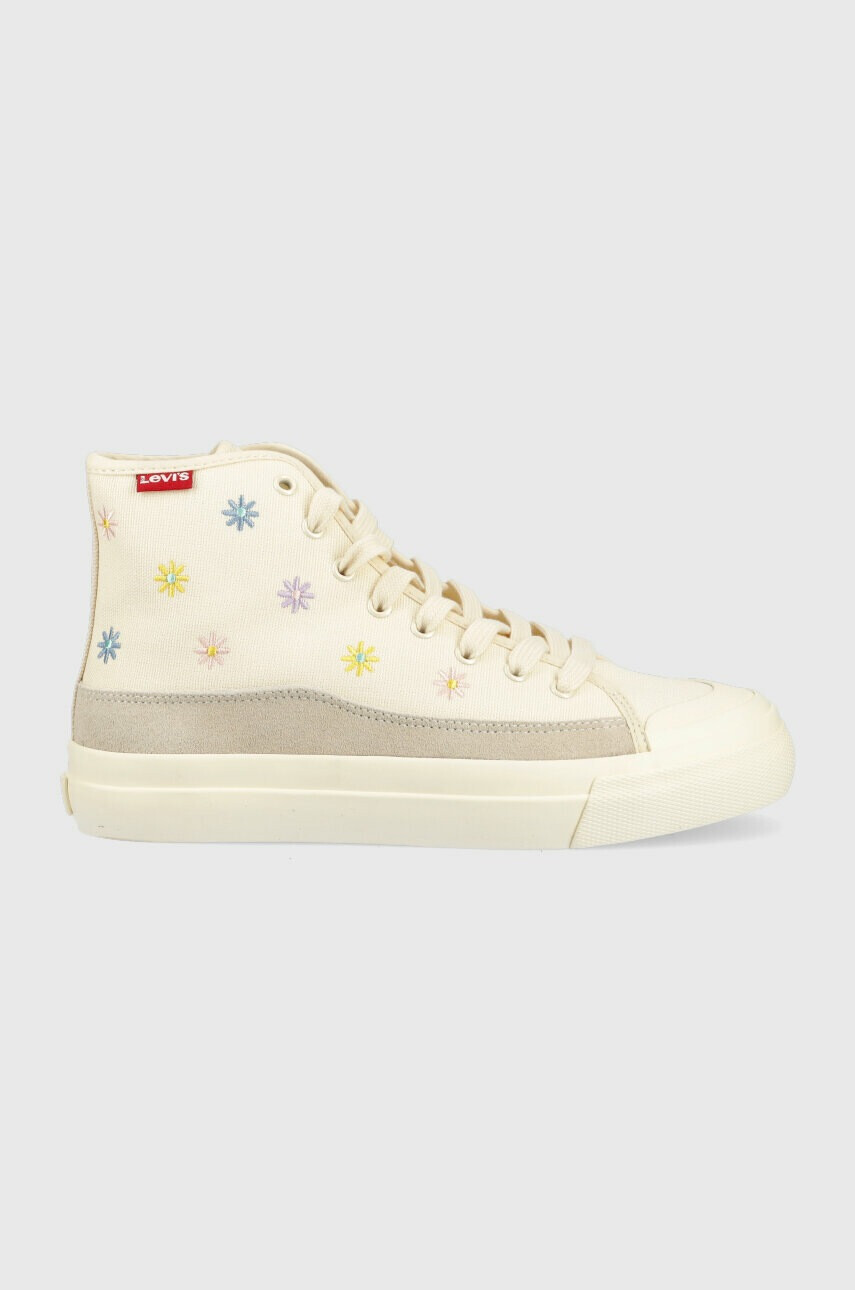 Levi's Високи кецове Square High S в бежово D5258.0010 - Pepit.bg