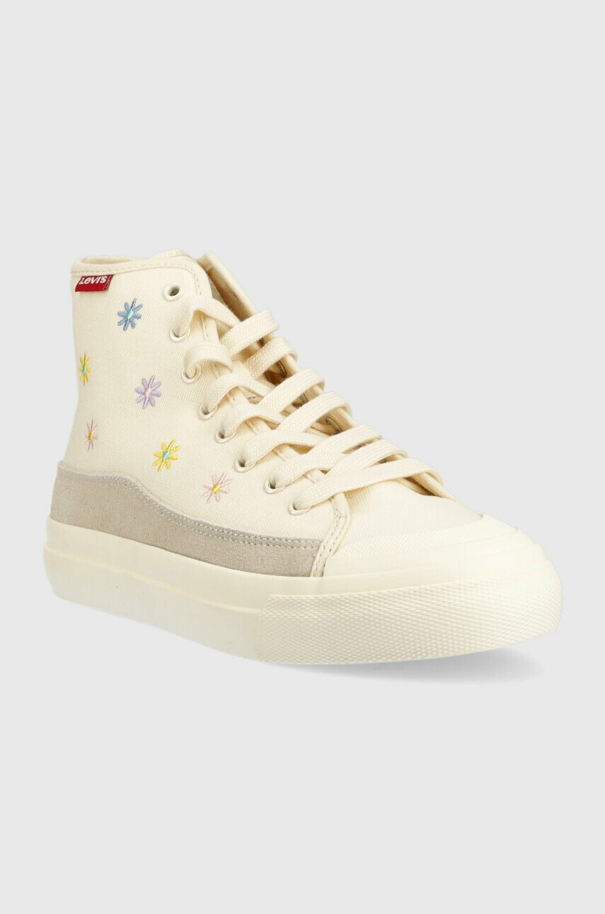 Levi's Високи кецове Square High S в бежово D5258.0010 - Pepit.bg