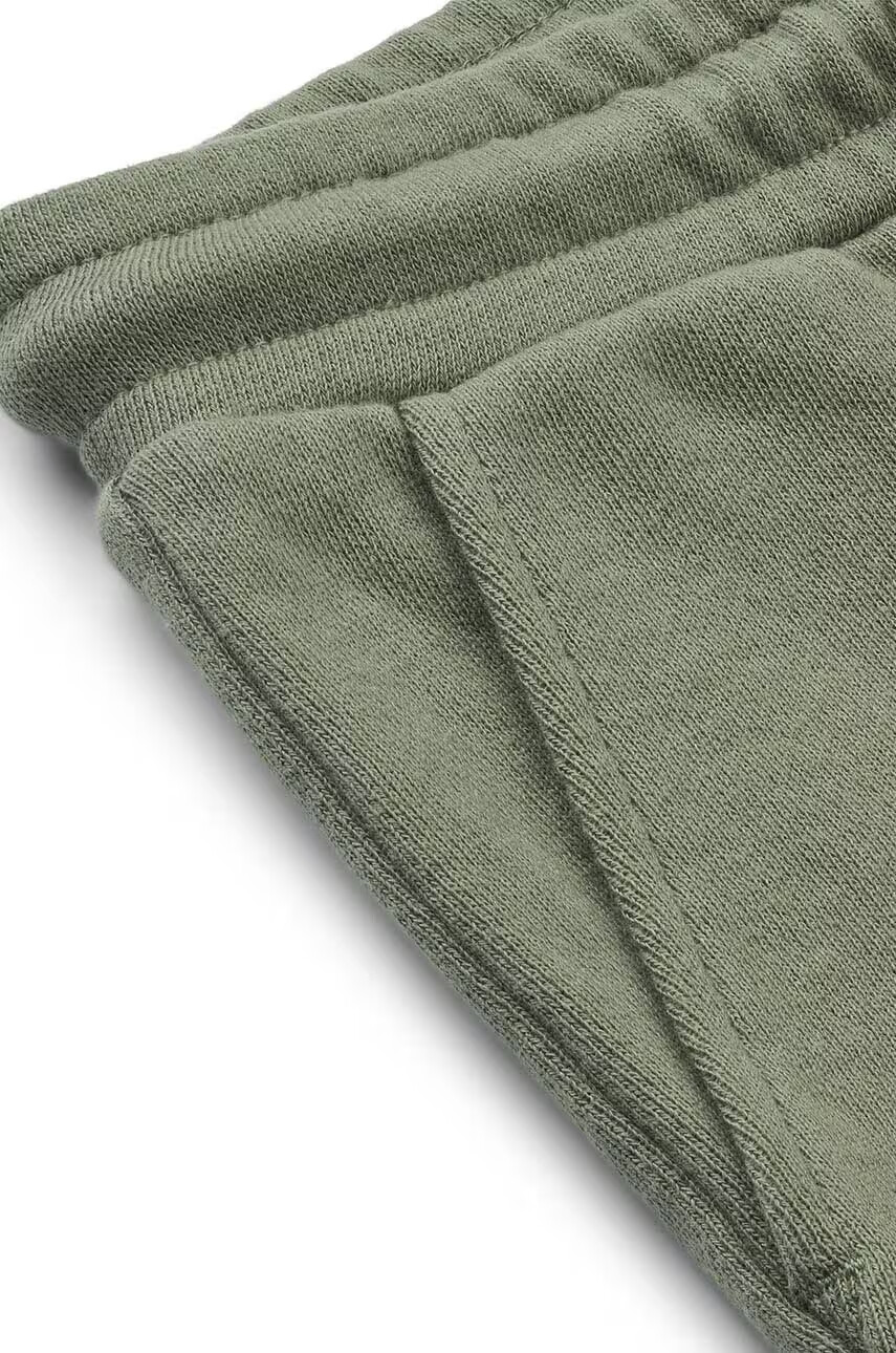Liewood Детски памучен къс панталон в зелено с изчистен дизайн - Pepit.bg