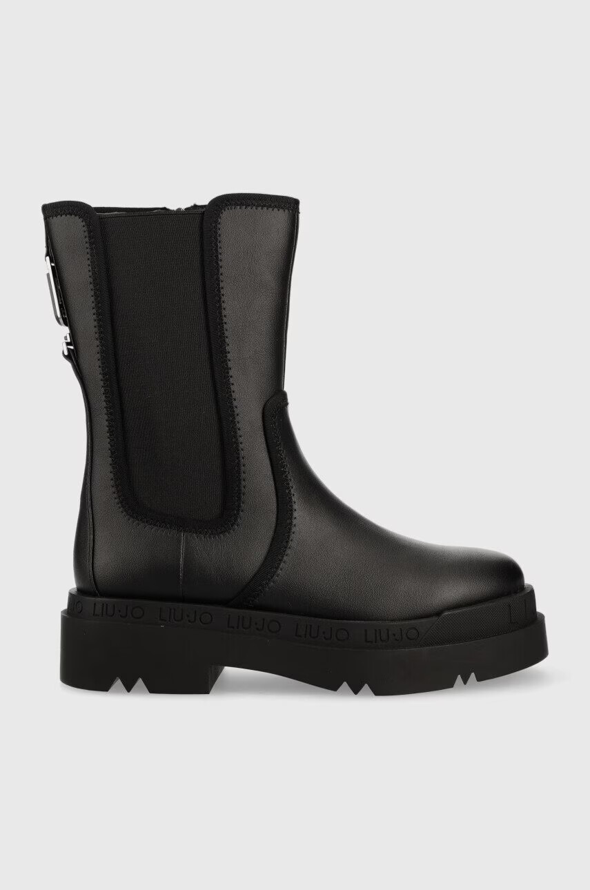 Liu Jo Боти челси Love 25 в черно с платформа SF2177EX02022222 - Pepit.bg
