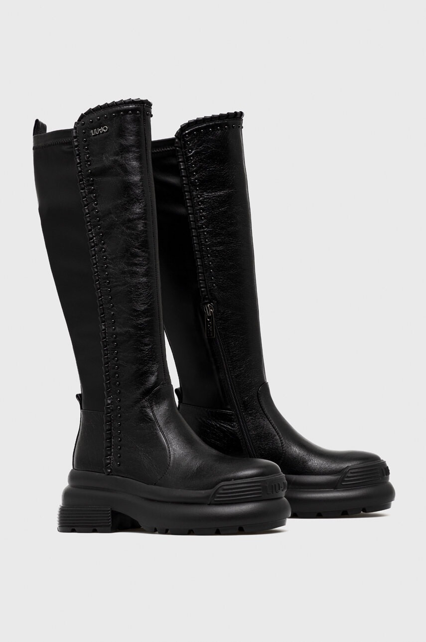 Liu Jo Ботуши Amy 04 в черно с платформа SF2073PX13622222 - Pepit.bg