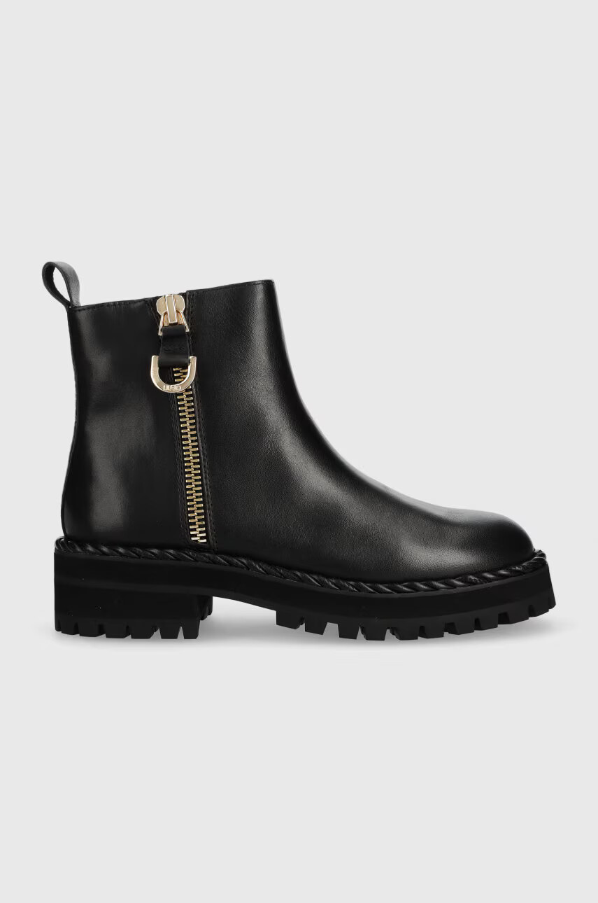 Liu Jo Кожени боти Pink 214 в черно с платформа SF2057P010222222 - Pepit.bg