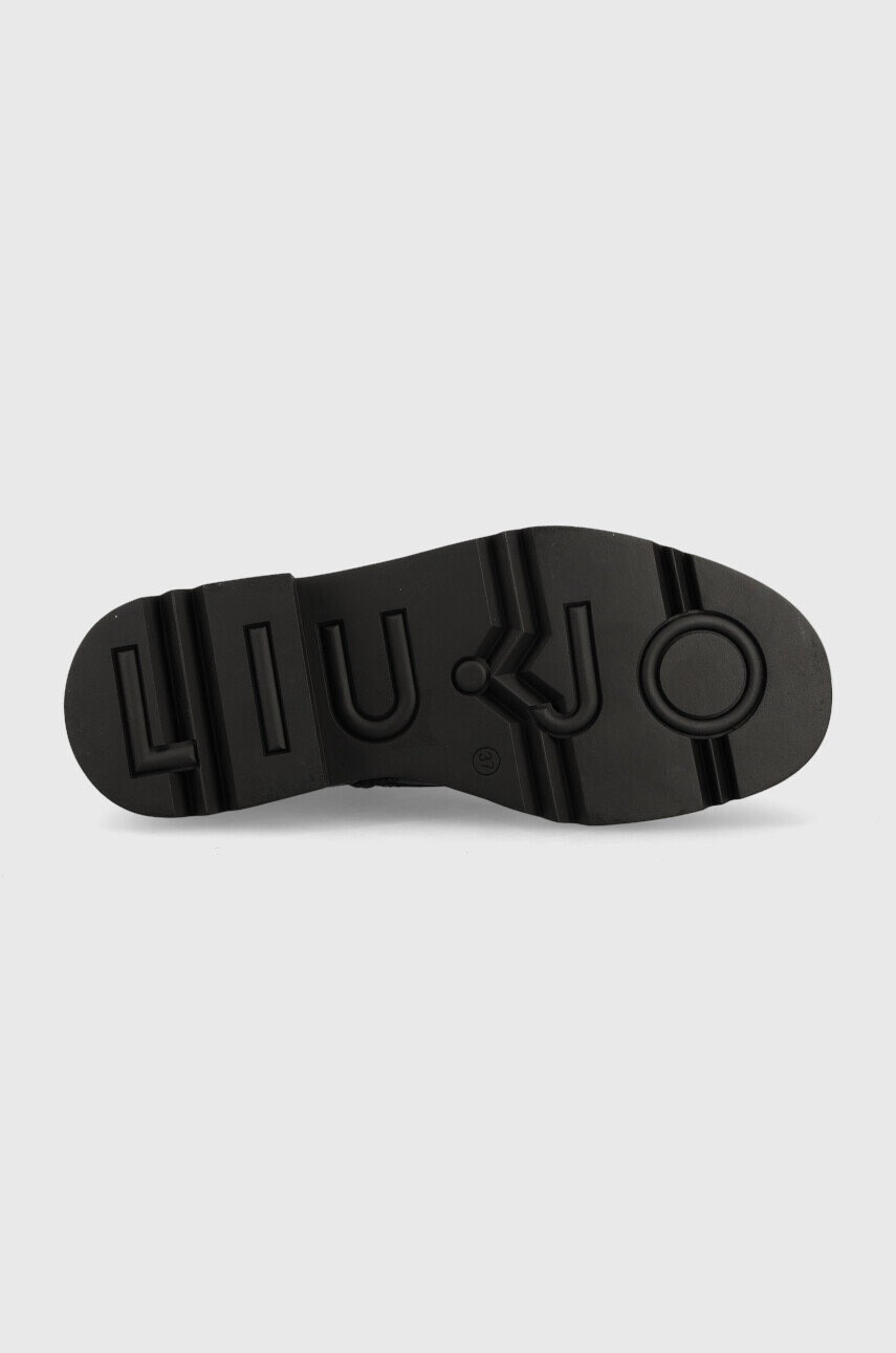 Liu Jo Кожени кубинки Love 21 в черно с платформа - Pepit.bg