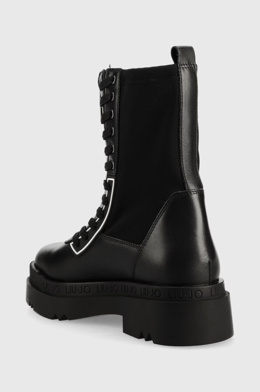 Liu Jo Кожени кубинки Love 22 в черно с платформа SF2171TX21822222 - Pepit.bg