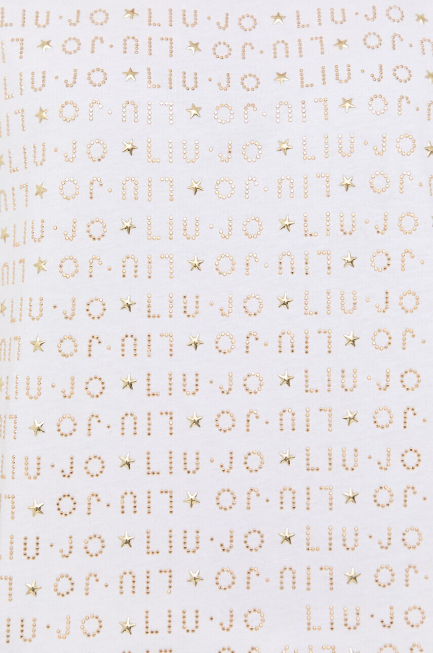 Liu Jo Памучна тениска в бяло - Pepit.bg