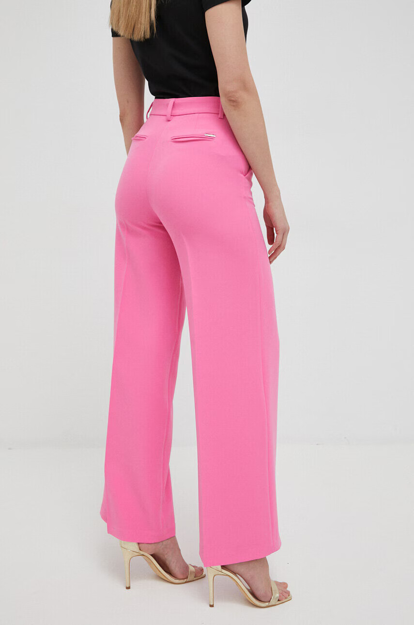 Liu Jo Панталон в лилаво с широка каройка с висока талия - Pepit.bg