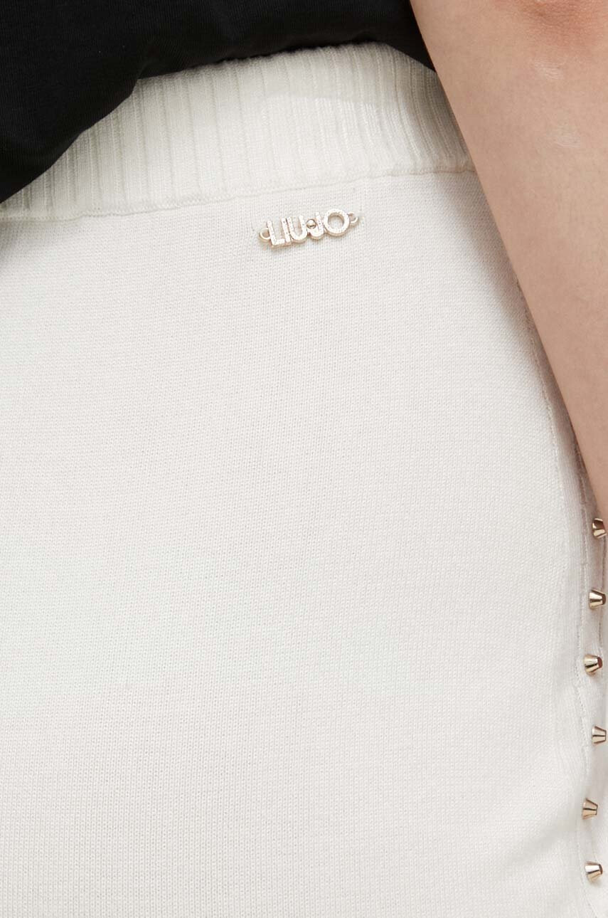 Liu Jo Пола в бежово среднодълъг модел с кройка тип молив - Pepit.bg