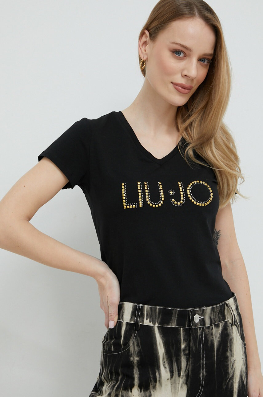 Liu Jo Тениска в черно - Pepit.bg